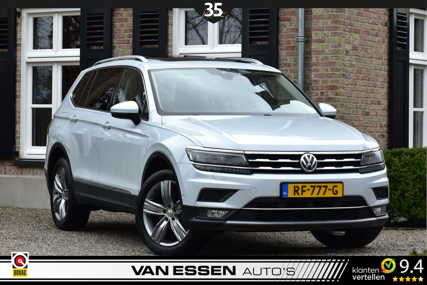 Volkswagen Tiguan Allspace - 1.4 TSI Highline 7p. DSG Navi Pano 360-Camera Trekhaak Leder Head-Up NL-Auto! - AutoWereld.nl