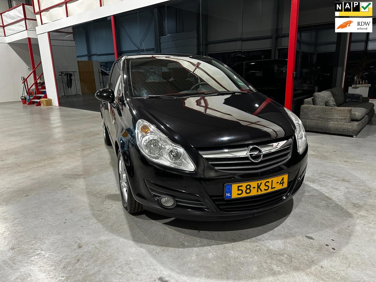 Opel Corsa - 1.4-16V Business / Airco / LMV / Zwart / 3D / Cruise / Trekhaak / - AutoWereld.nl