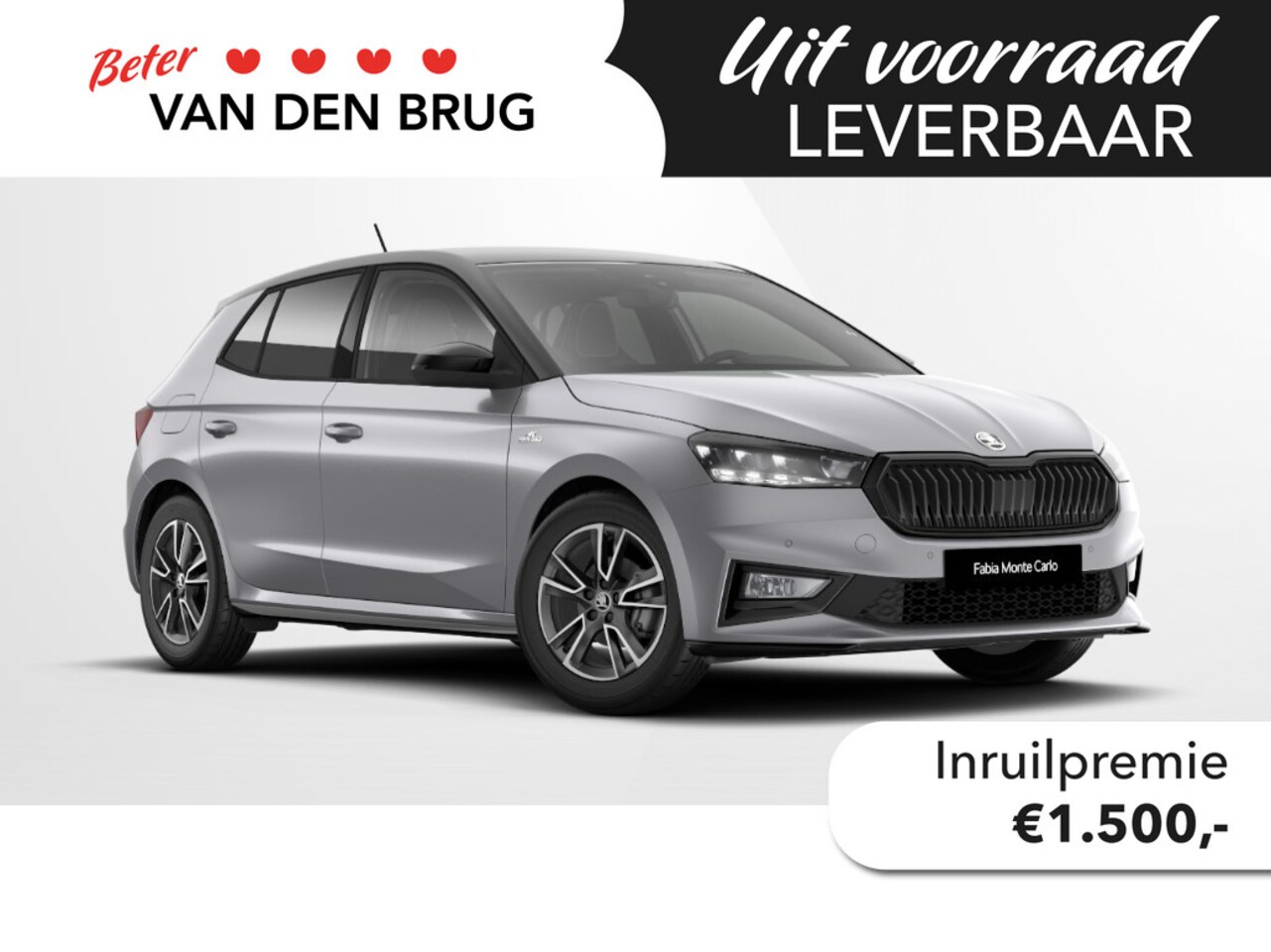 Skoda Fabia - 1.0 TSI 95pk Monte Carlo | A-stijl en dak in zwart | - AutoWereld.nl