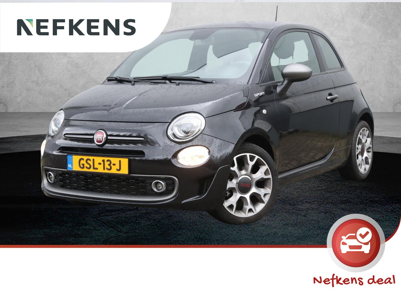 Fiat 500 - 69pk Hybrid Sport | Climate | Glazendak | Cruise | 16"LMV | AppleCarPlay | S.stoelen - AutoWereld.nl