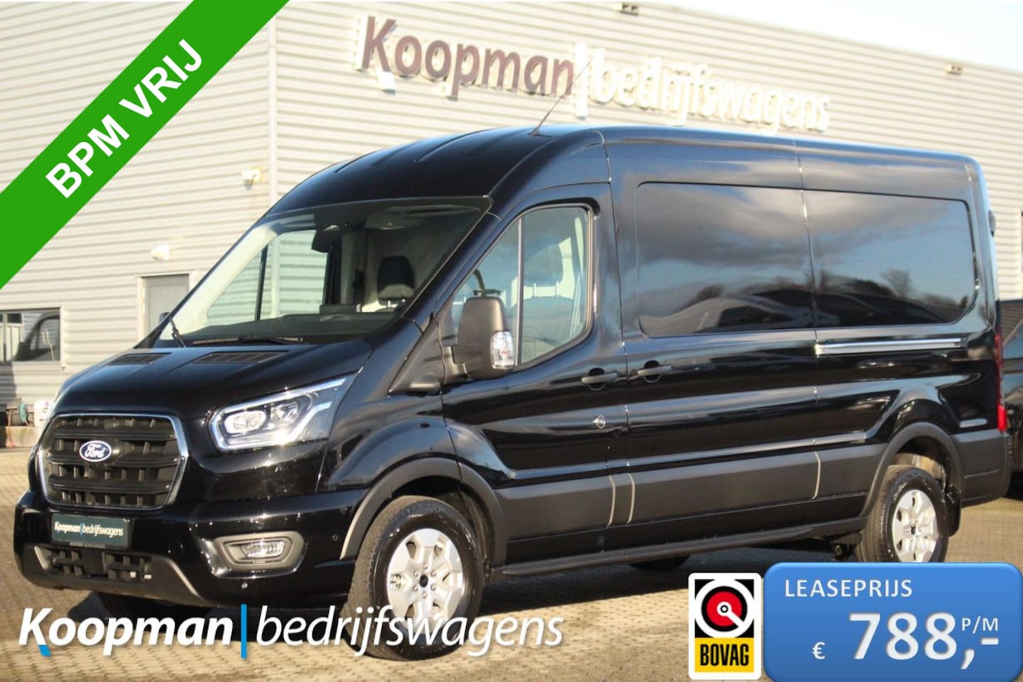 Ford Transit - 350 2.0TDCI 165pk L3H2 Limited | Automaat | L+R Zijdeur | 360° Camera | Adap. Cruise | Car - AutoWereld.nl