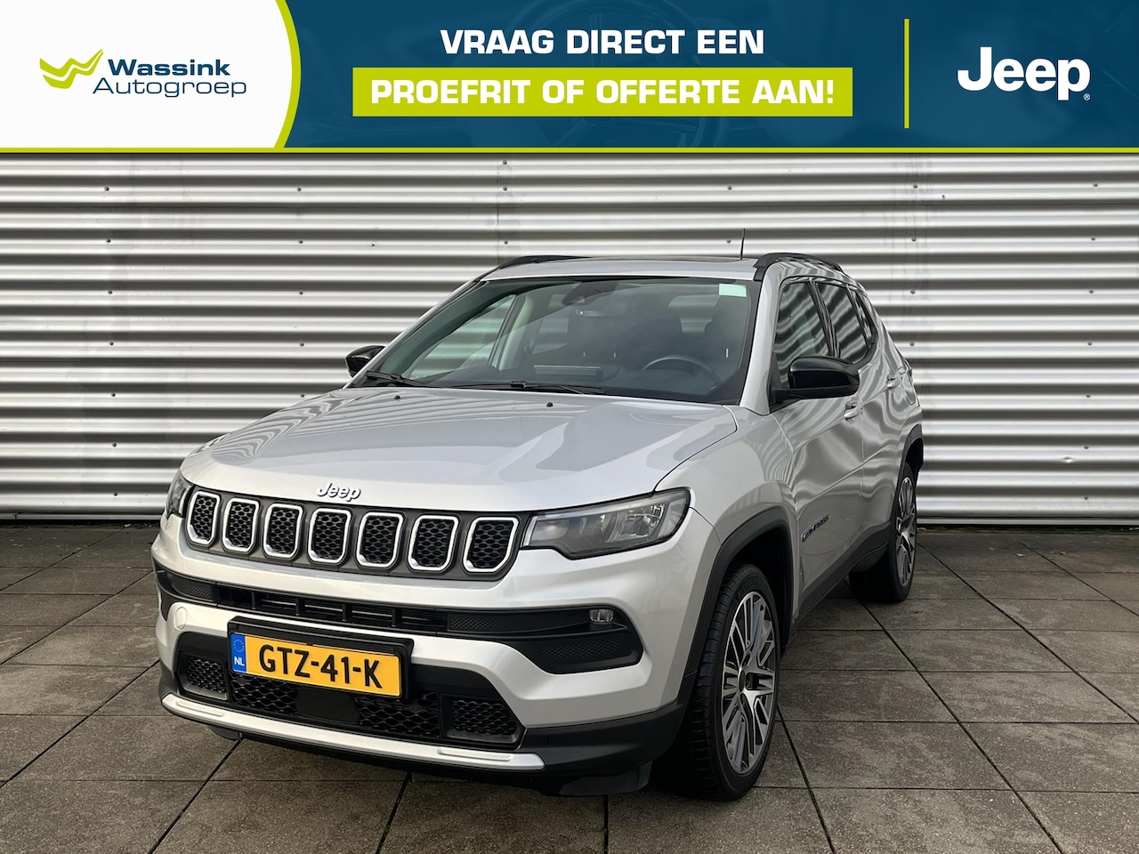 Jeep Compass - 1.3T 4XE 190pk EAWD Aut Limited Business | Cruise & Climate control | Navigatie | Dual Pan - AutoWereld.nl