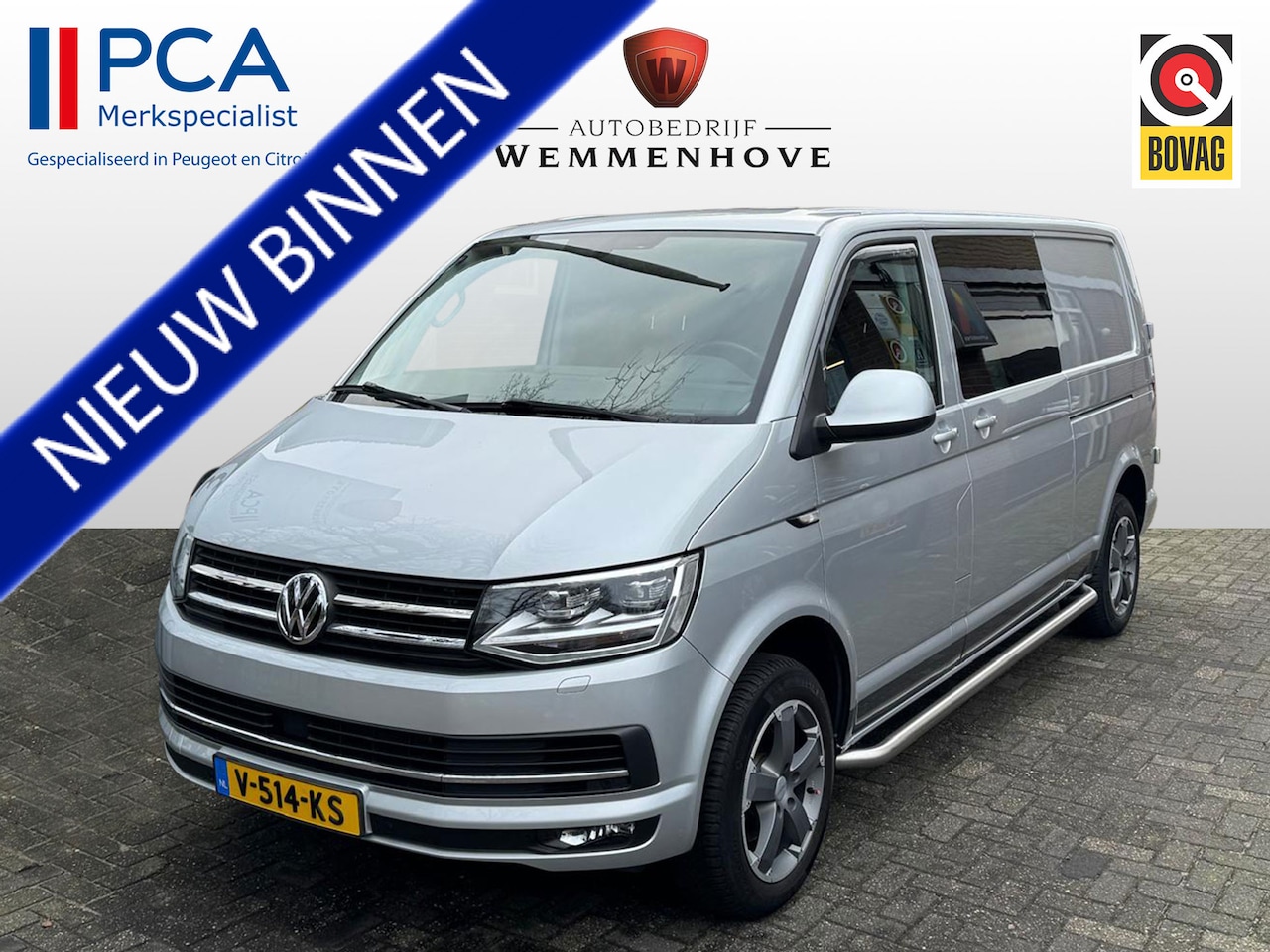 Volkswagen Transporter - 2.0 TDI L2H1 DC Comfortline Plus 70 jaar Edition/ 44000km  Leer/2x Schuifdeur/Alu wielen/S - AutoWereld.nl