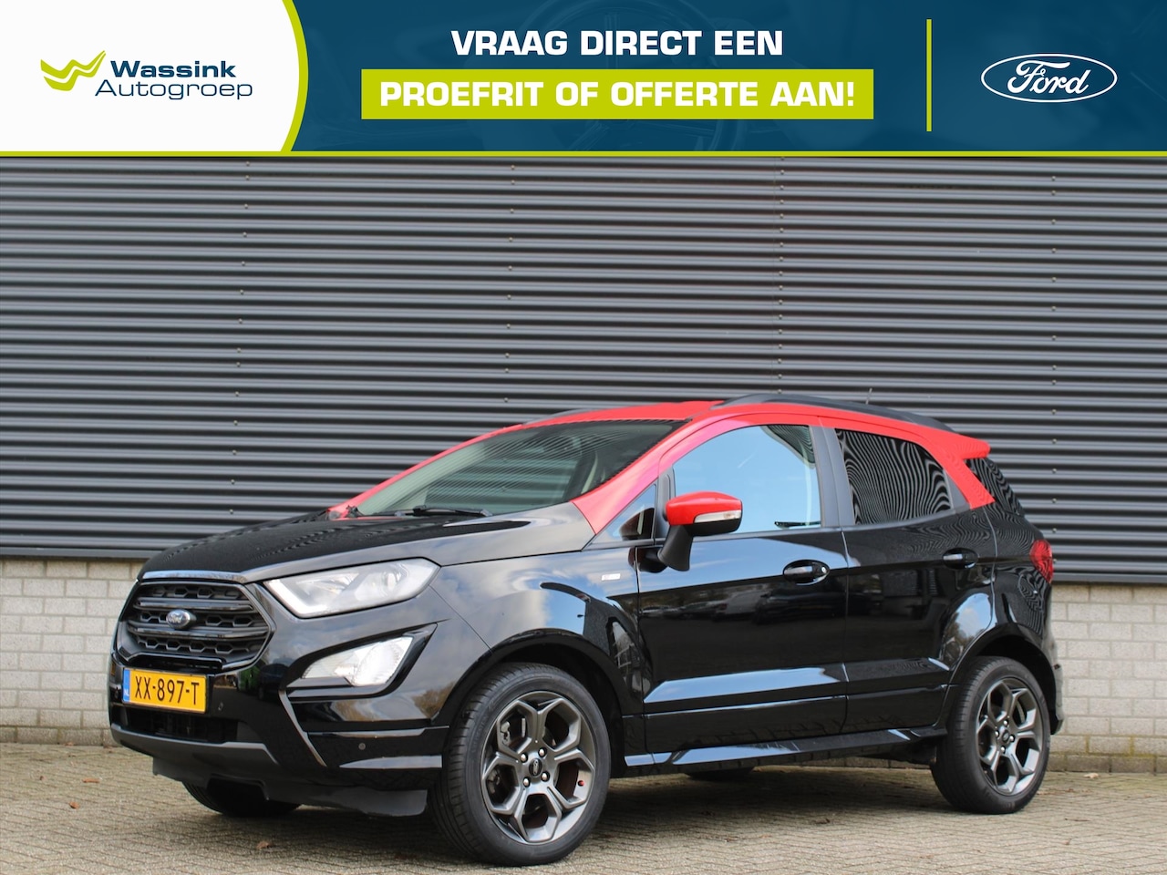 Ford EcoSport - 1.0 EcoBoost 125pk ST-Line Black | Cruise Control | Parkeersensoren Achter | Navigatie - AutoWereld.nl