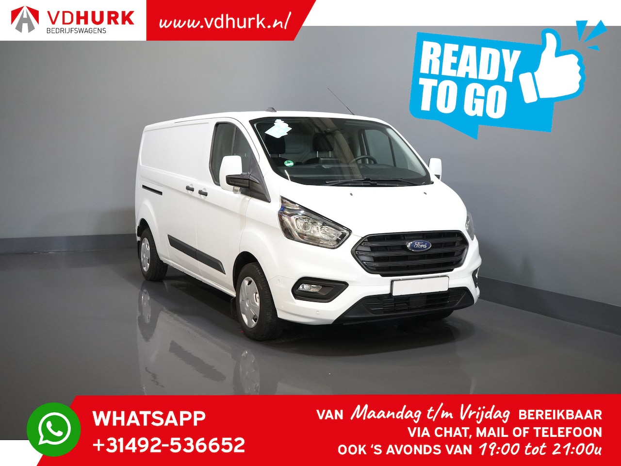 Ford Transit Custom - 2.0 TDCI L2 Trend READY2GO Adapt.Cruise/ Navi/ Carplay/ Camera/ PDC/ Trekhaak/ Airco - AutoWereld.nl