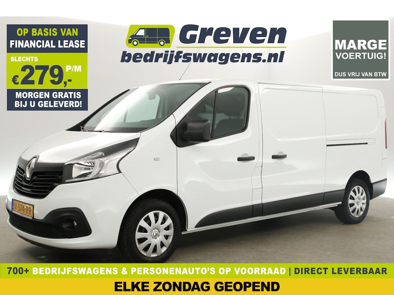 Renault Trafic - 1.6 dCi T29 L2H1 | MARGE! | 145PK Airco 2xSchuifdeur Cruise Trekhaak Parkeersensoren Elekt - AutoWereld.nl