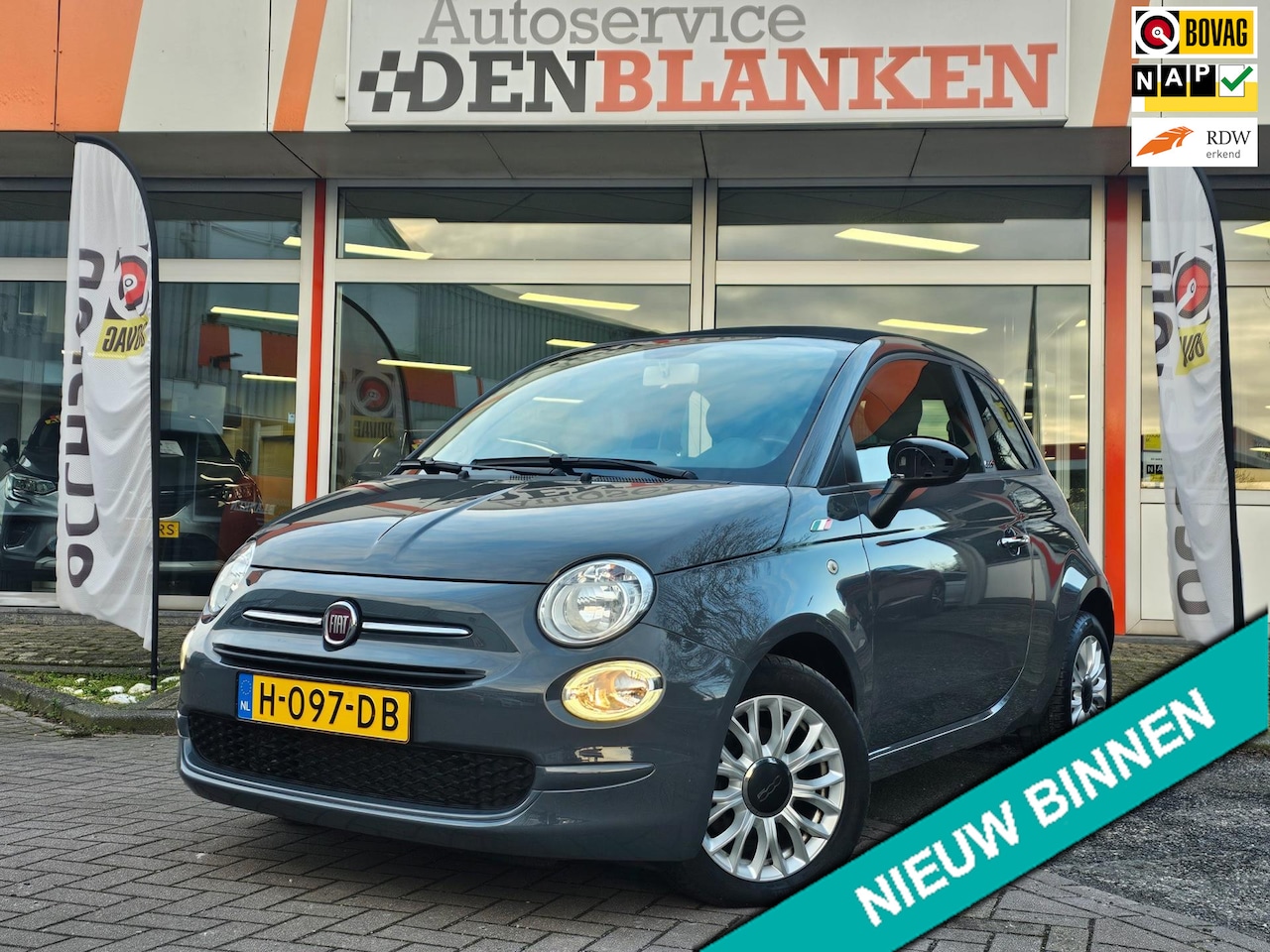 Fiat 500 C - 0.9 TwinAir Turbo 86pk Young BJ.2020 / Navi / Cruise Control / Carplay / Cabriolet / 15"Lm - AutoWereld.nl