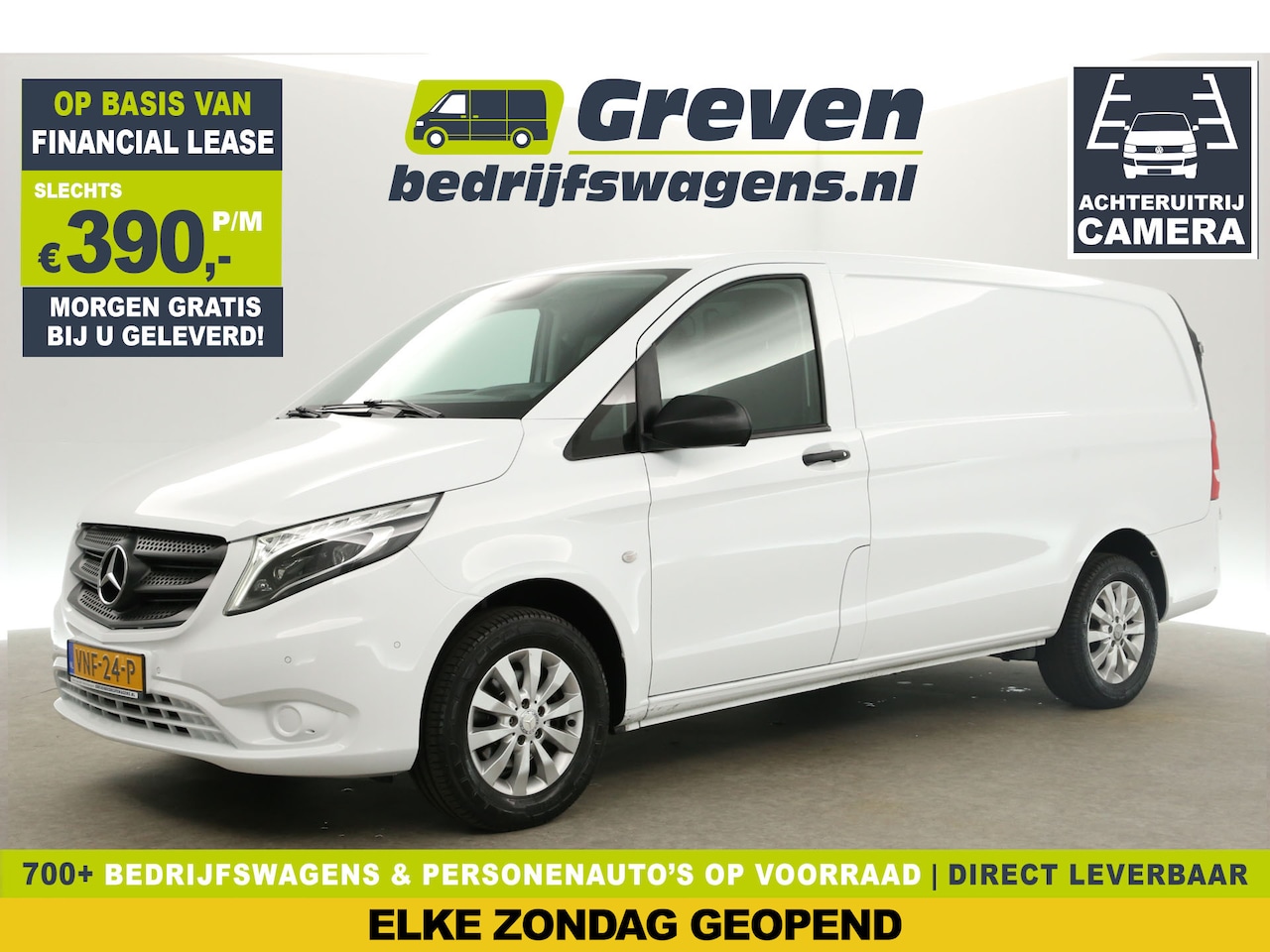 Mercedes-Benz Vito - 114 CDI Lang Automaat Airco Cruise Camera Carplay PDC 3 Persoons 16''LMV Trekhaak - AutoWereld.nl