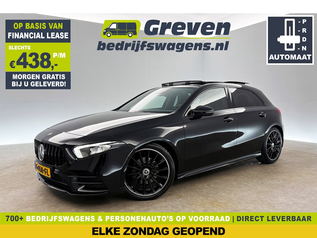 Mercedes-Benz A-klasse - 180 Premium Plus AMG Automaat Pano Burmester Camera Clima Cruise Carplay LED Sfeer 19"LMV - AutoWereld.nl