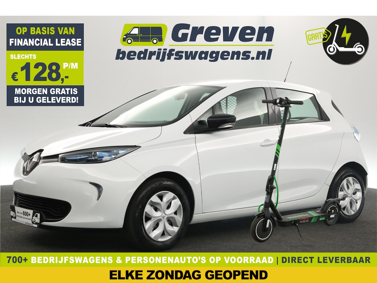 Renault Zoe - Cargo 40Kwh Huur-Accu | GRATIS E-Step! | Grijs Kenteken | Elektrisch Automaat | 2 Persoons - AutoWereld.nl