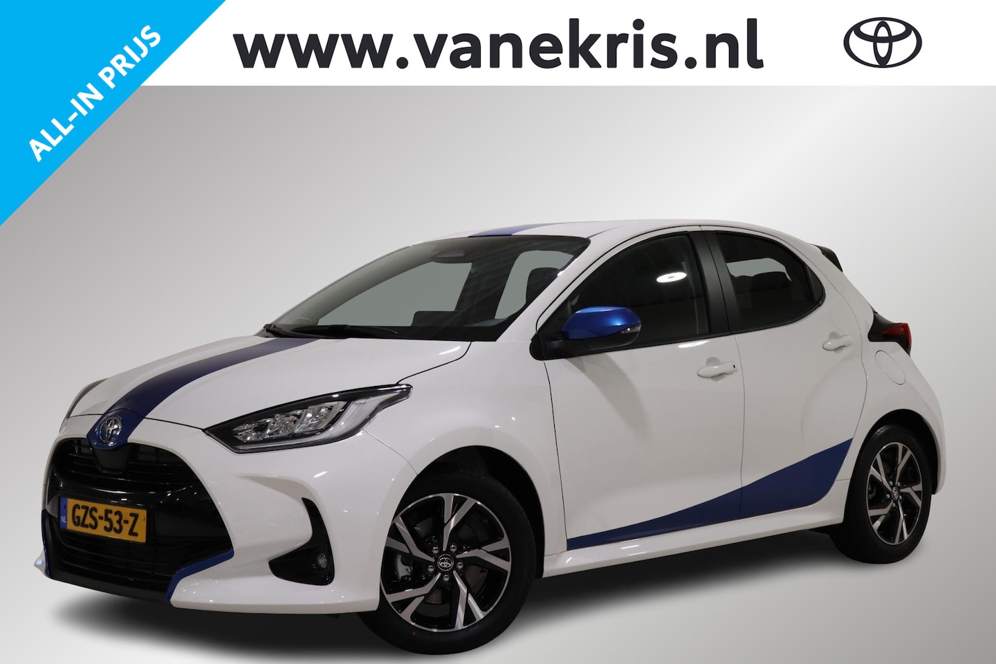 Toyota Yaris - 1.5 Hybrid van Ekris Blue Line Edition, Stoelverwarming voorstoelen, Apple Carplay/Android - AutoWereld.nl