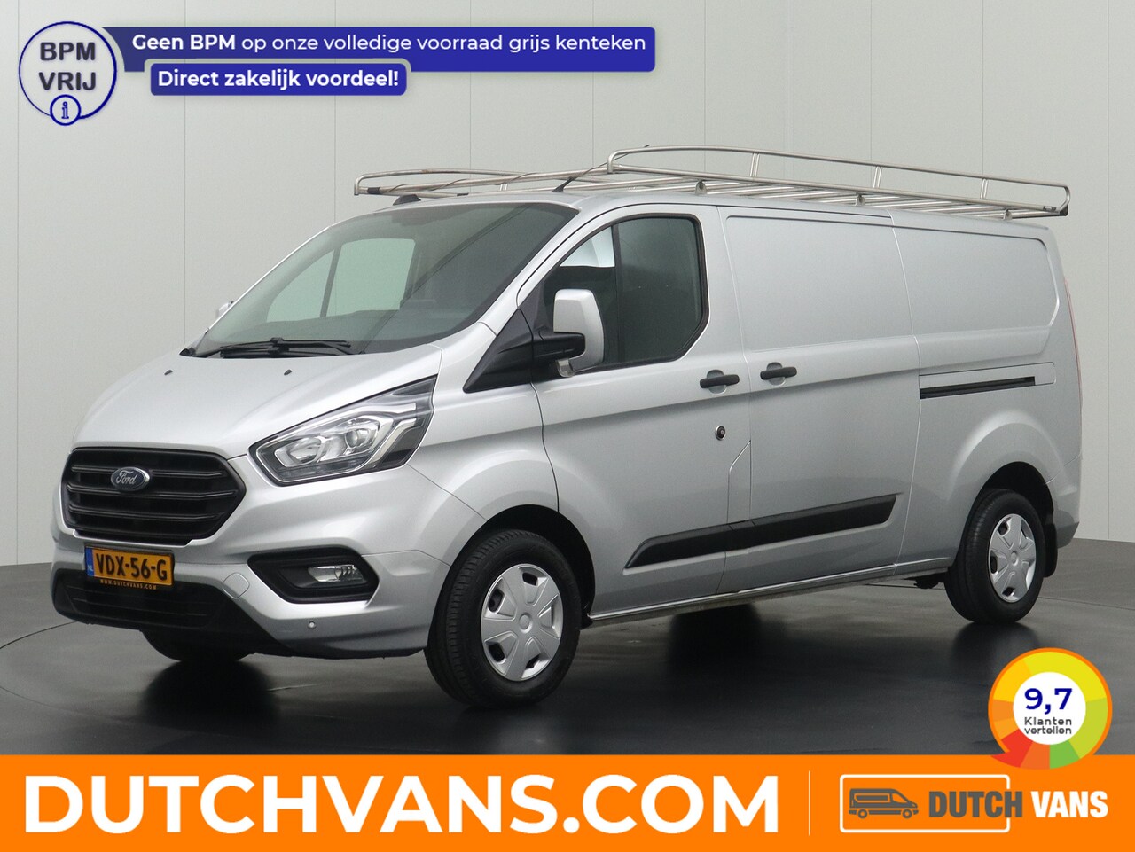 Ford Transit Custom - 2.0TDCI Lang | 2xSchuifdeur | Imperiaal | Navigatie | 3-Persoons | Airco | Cruise - AutoWereld.nl