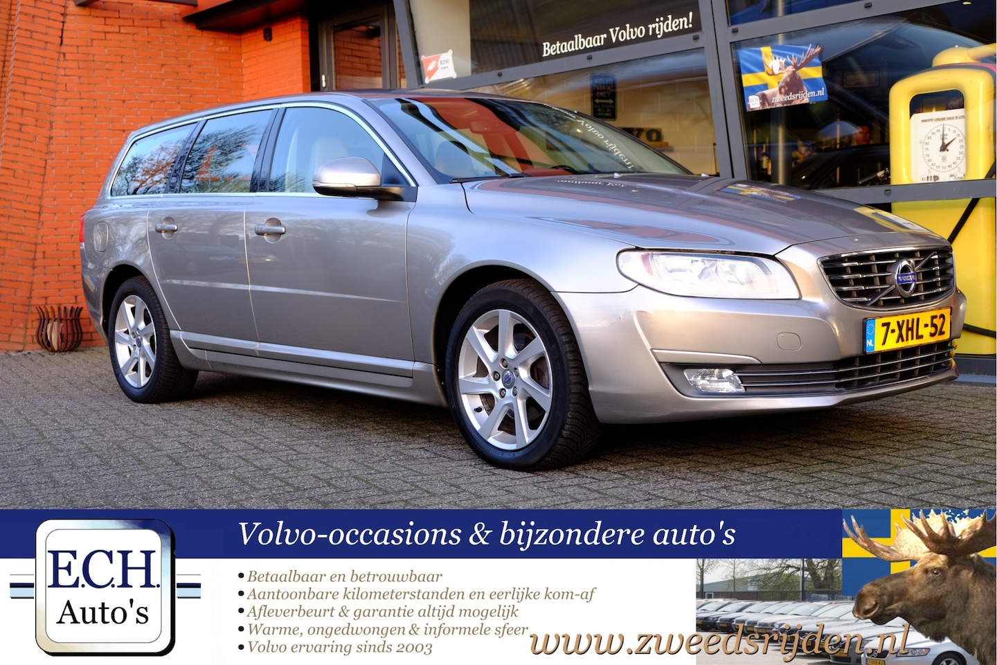 Volvo V70 - 2.0 D4 Nordic 2.0 D4 181 pk Nordic+, Leer, Navi, Trekhaak - AutoWereld.nl