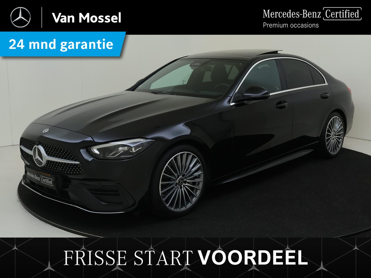 Mercedes-Benz C-klasse - 180 AMG Line / Stoelverwarming / Achteruitrijcamera / 19" multispaak/ privacy glas/ Panora - AutoWereld.nl