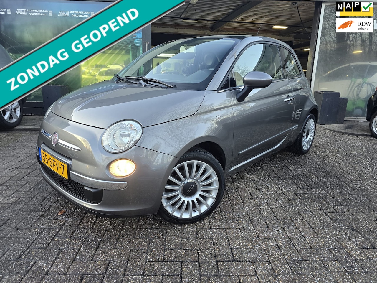 Fiat 500 - 1.2 Lounge | 1E EIGENAAR | 12MND GARANTIE | PANO DAK | AIRCO | LMV | - AutoWereld.nl