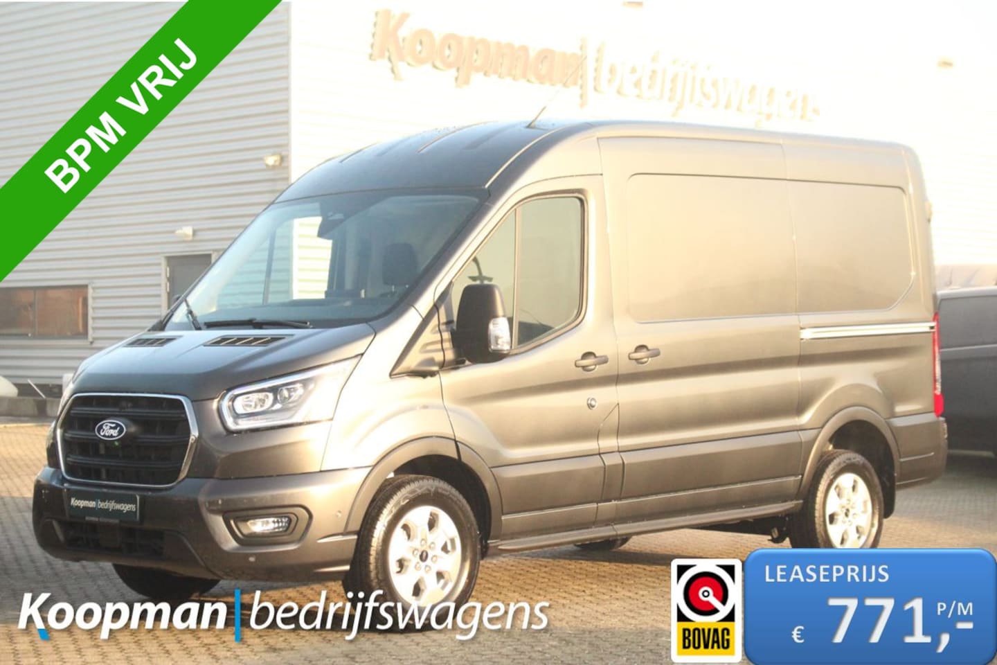 Ford Transit - 350 2.0TDCI 165pk L2H2 Limited | Automaat | L+R Zijdeur | 360° Camera | Adap. Cruise | Car - AutoWereld.nl