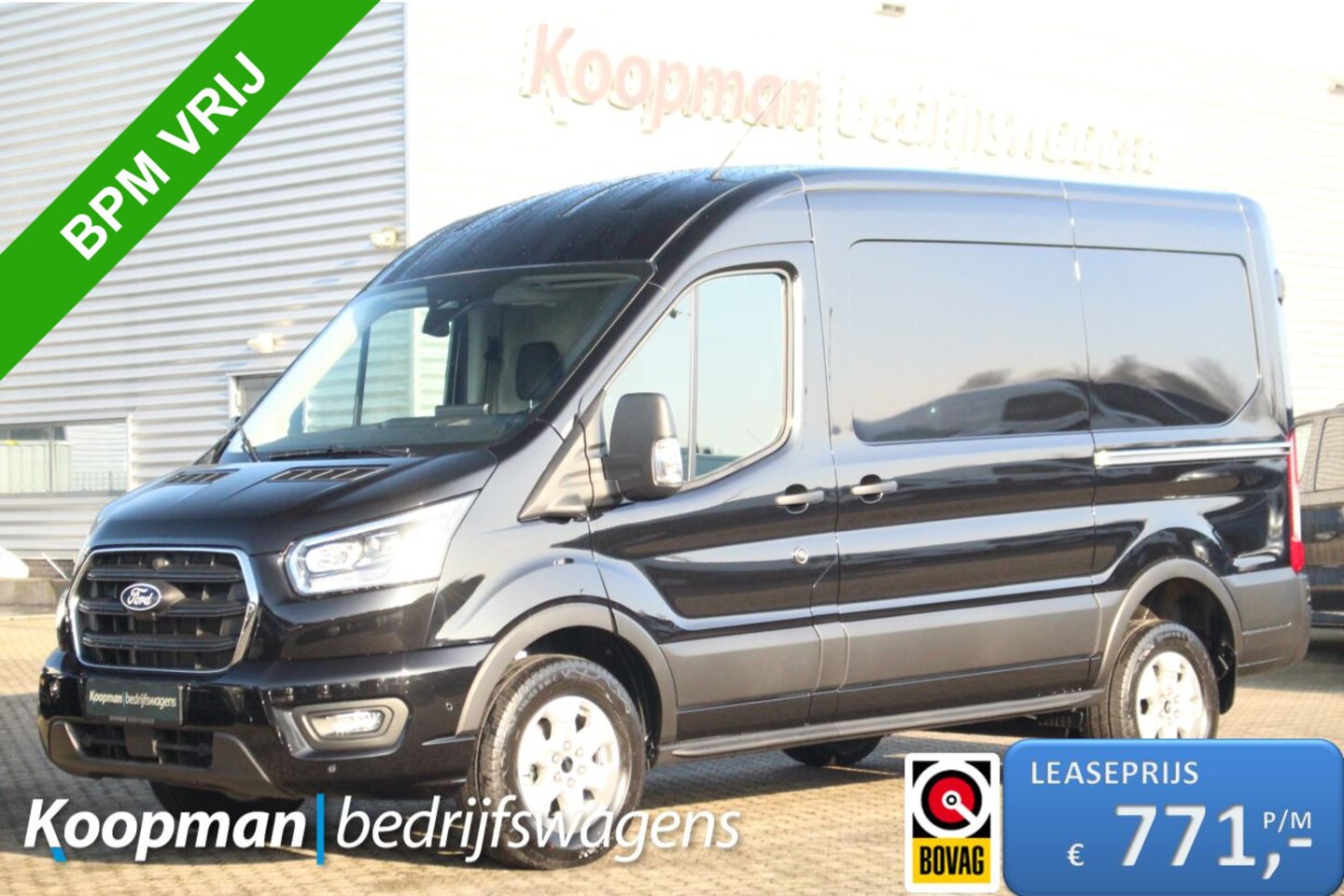 Ford Transit - 350 2.0TDCI 165pk L2H2 Limited | Automaat | L+R Zijdeur | 360° Camera | Adap. Cruise | Car - AutoWereld.nl