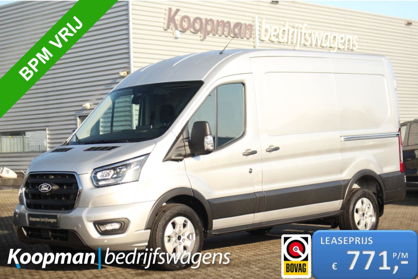 Ford Transit - 350 2.0TDCI 165pk L2H2 Limited | Automaat | L+R Zijdeur | 360° Camera | Adap. Cruise | Car - AutoWereld.nl