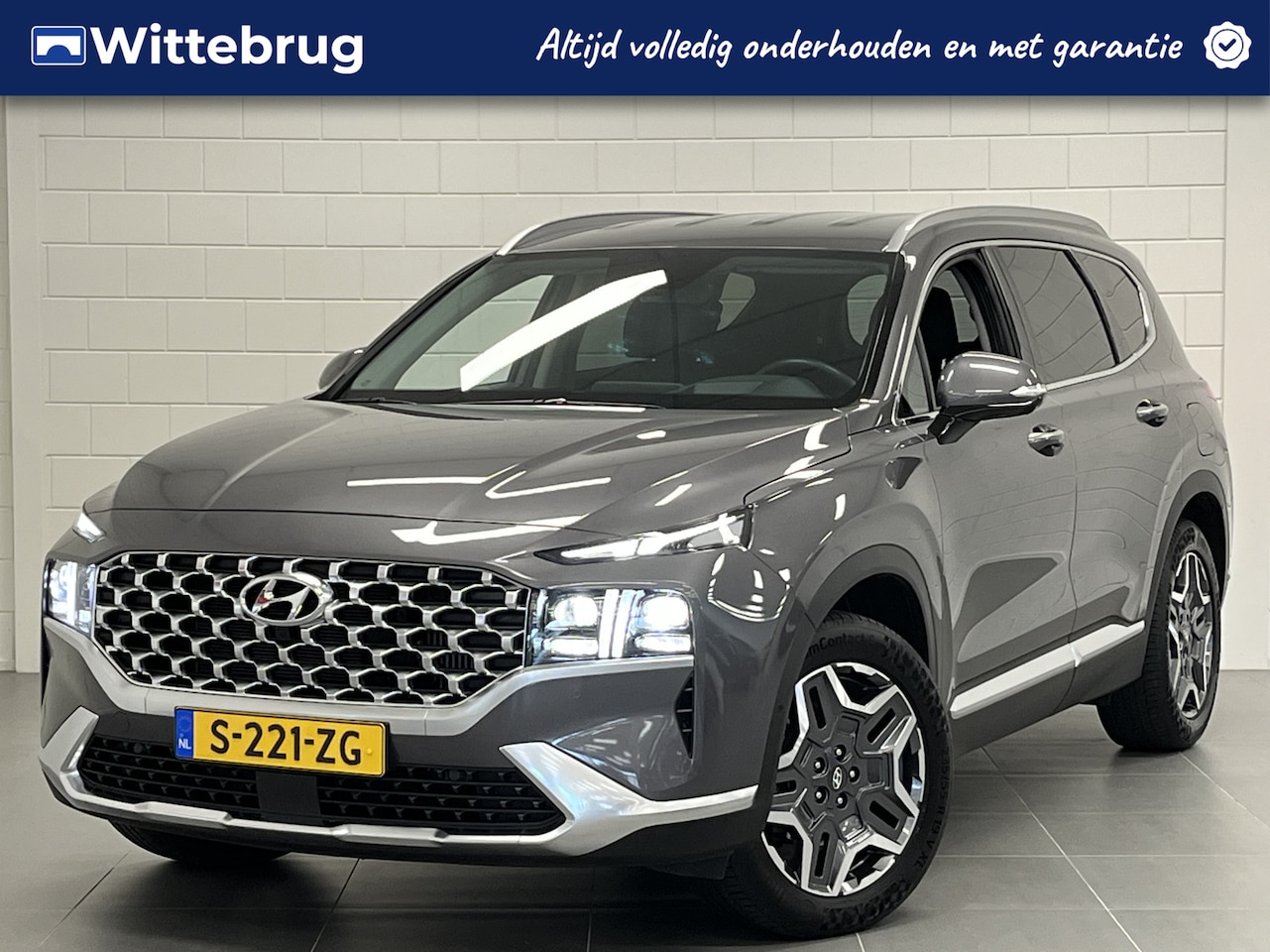 Hyundai Santa Fe - 1.6 T-GDI HEV Premium 7p. LEDER | NAVIGATIE | 7 ZITPLAATSEN | ZEER LUXE UITGEVOERDE AUTO! - AutoWereld.nl