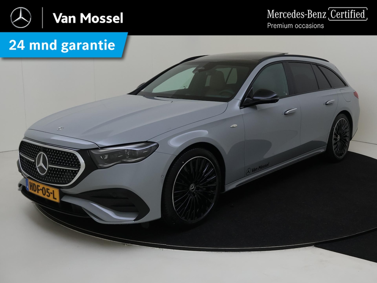 Mercedes-Benz E-klasse Estate - 300 e AMG Line Burmester / Memory / Panorama-Schuifdak / 360 Camera / Alpine Grey / leverb - AutoWereld.nl