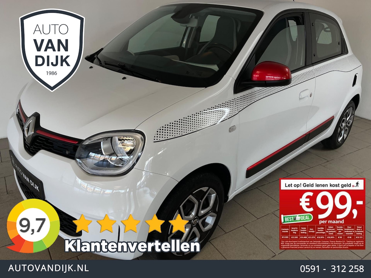 Renault Twingo - 1.0 SCe Collection AIRCO CRUISE RODE ACCENTEN PRIVACY GLAS NIEUWSTAAT - AutoWereld.nl