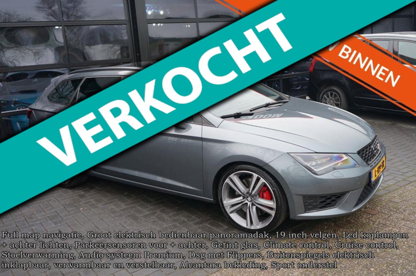 Seat Leon - 2.0 TSI Cupra 280 2.0 TSI Cupra 280, Panodak, Bi-xenon, Navi, Clima, CruiseC - AutoWereld.nl