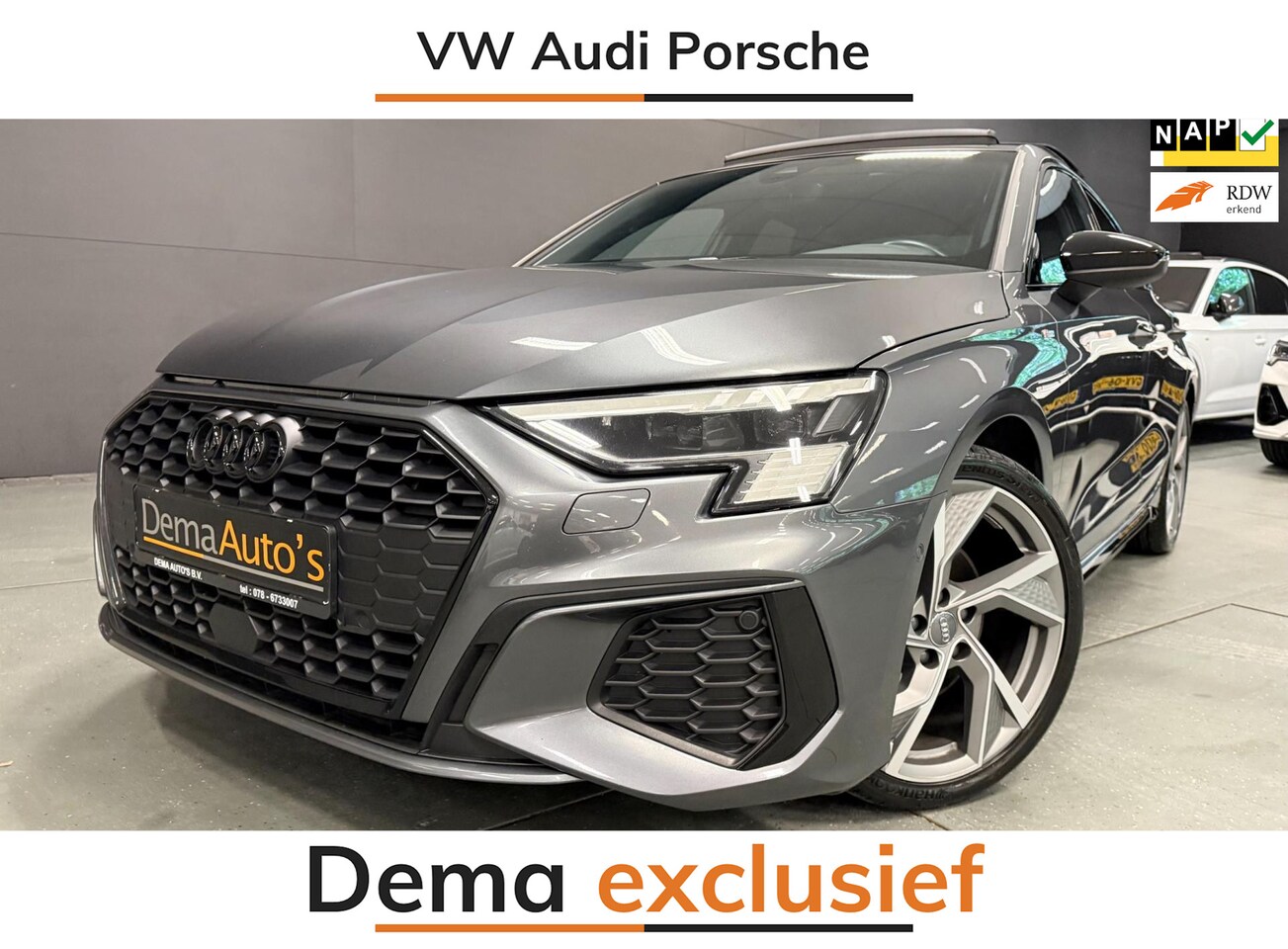 Audi A3 Limousine - 35 TFSI 3X S-LINE RS-STOELEN PANO/B&O/SFEERVERL/CAM/NAVI/// - AutoWereld.nl