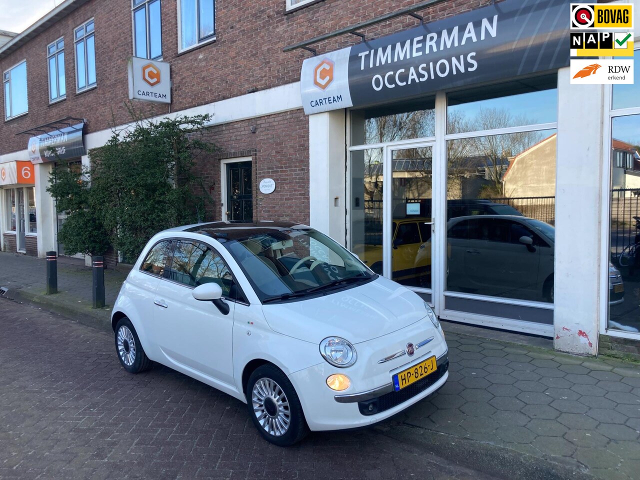 Fiat 500 - 1.2 Lounge|4-cilinder|Airco|Panorama|APK Feb'26| - AutoWereld.nl