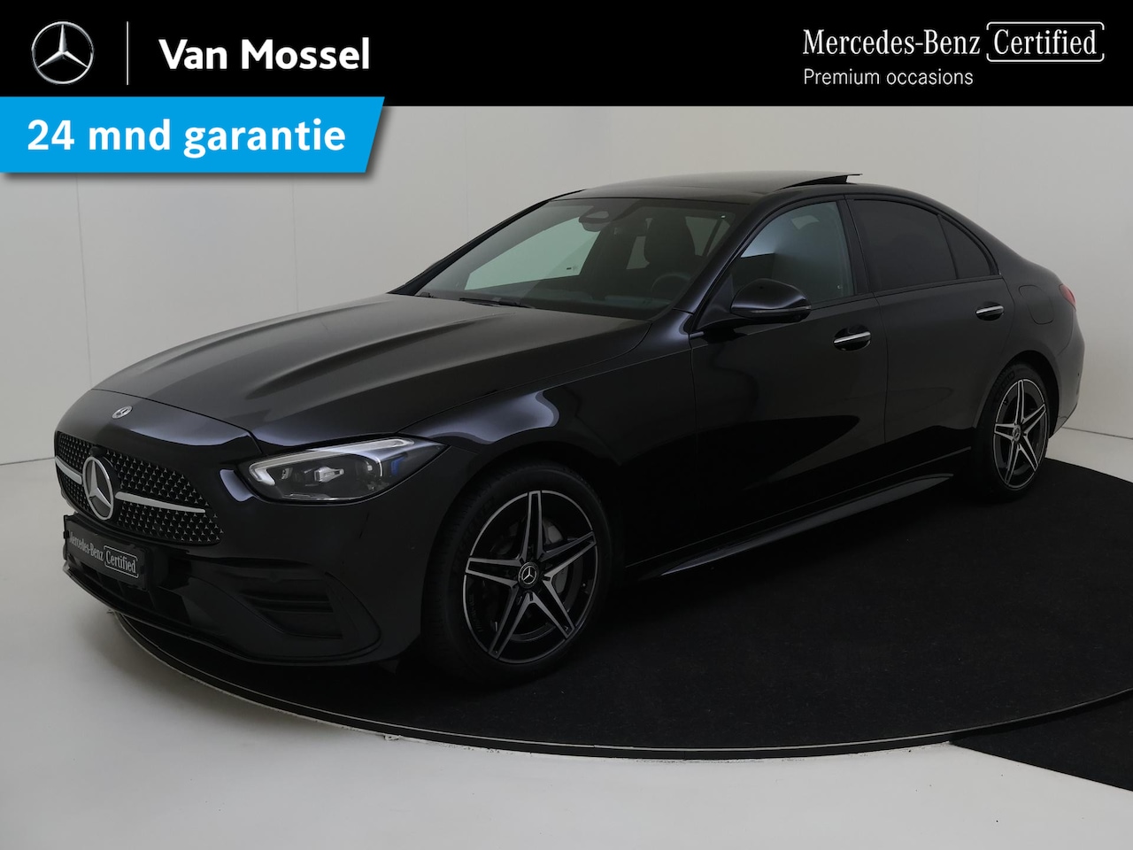 Mercedes-Benz C-klasse - 300 e AMG Line / Stoelverwarming / 360Graden-Camera / Panaroma-schuifdak / Night-Pakket / - AutoWereld.nl