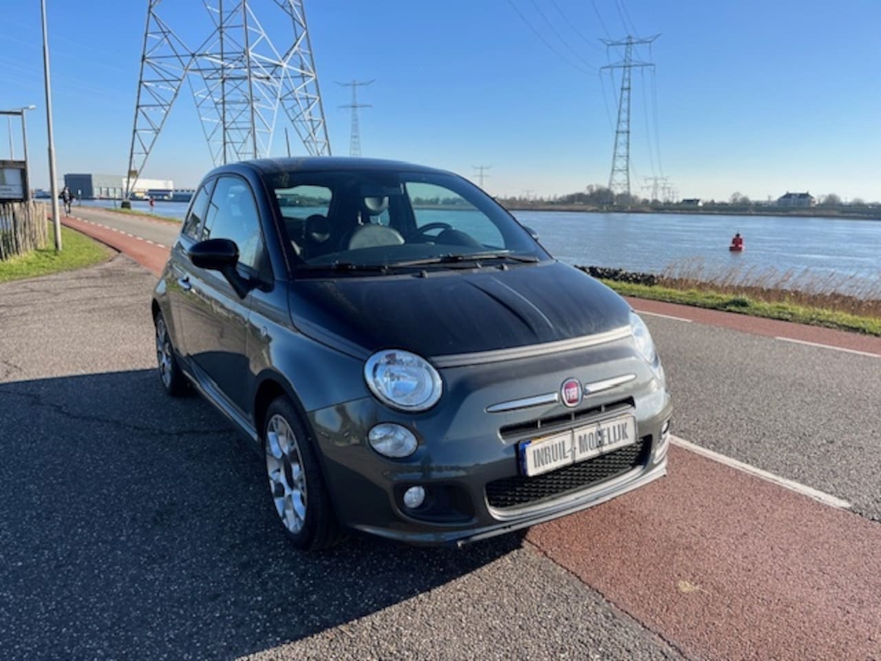 Fiat 500 - 1.2 Sport 84.535 km Nap zwart leer in nieuwstaat !!! - AutoWereld.nl