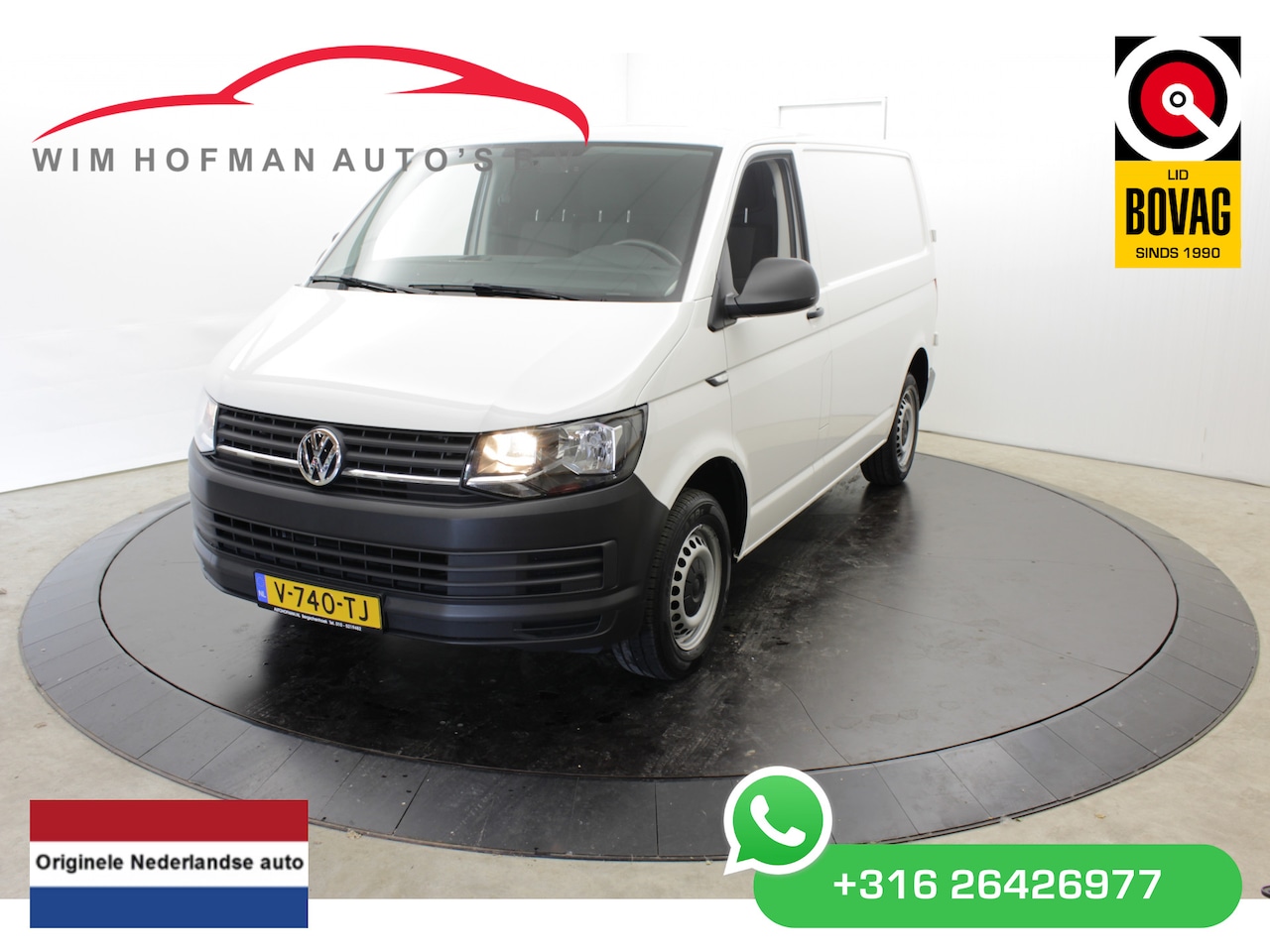 Volkswagen Transporter - 2.0 TDI 3Pers Camera Trekh Cruise Airco Achterdeuren - AutoWereld.nl