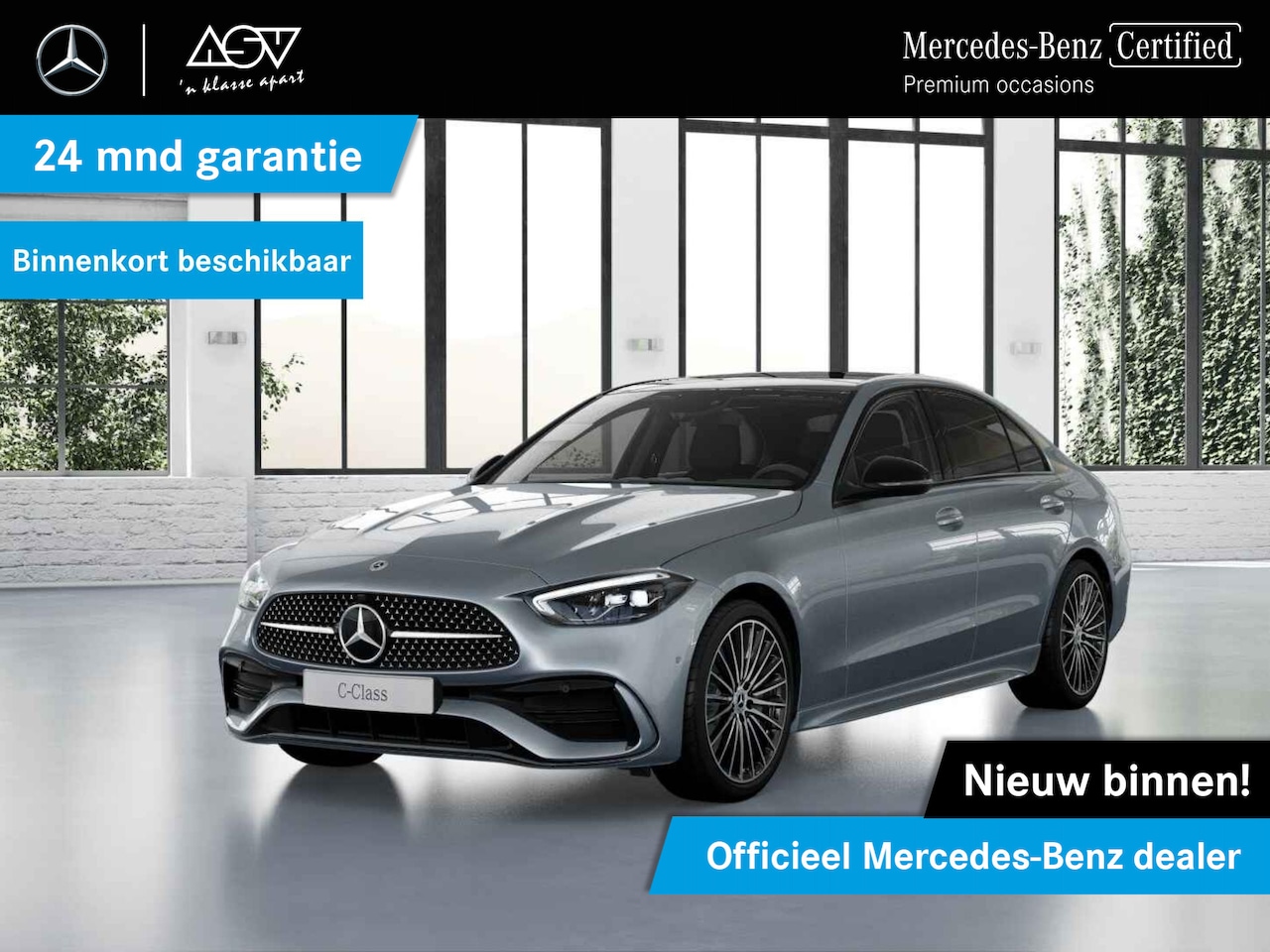 Mercedes-Benz C-klasse - 180 AMG Line | Panorama - Schuifdak | Sfeerverlichting | Smartphone Integratie | 19"AMG Ve - AutoWereld.nl