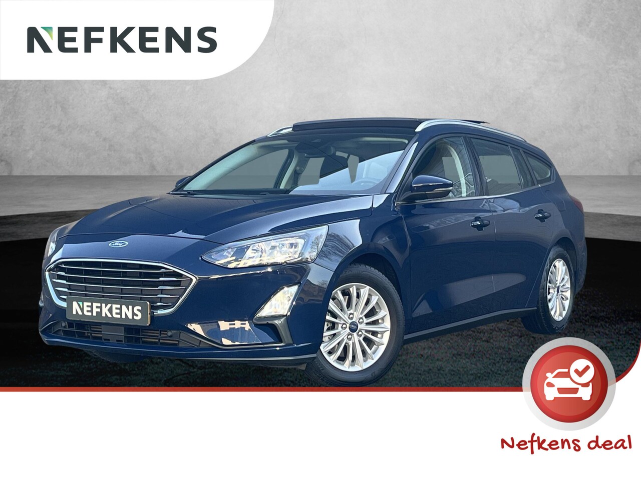 Ford Focus Wagon - 125pk Titanium 1ste eigenaar | Glazen dak | Trekhaak | LED | Keyless - AutoWereld.nl