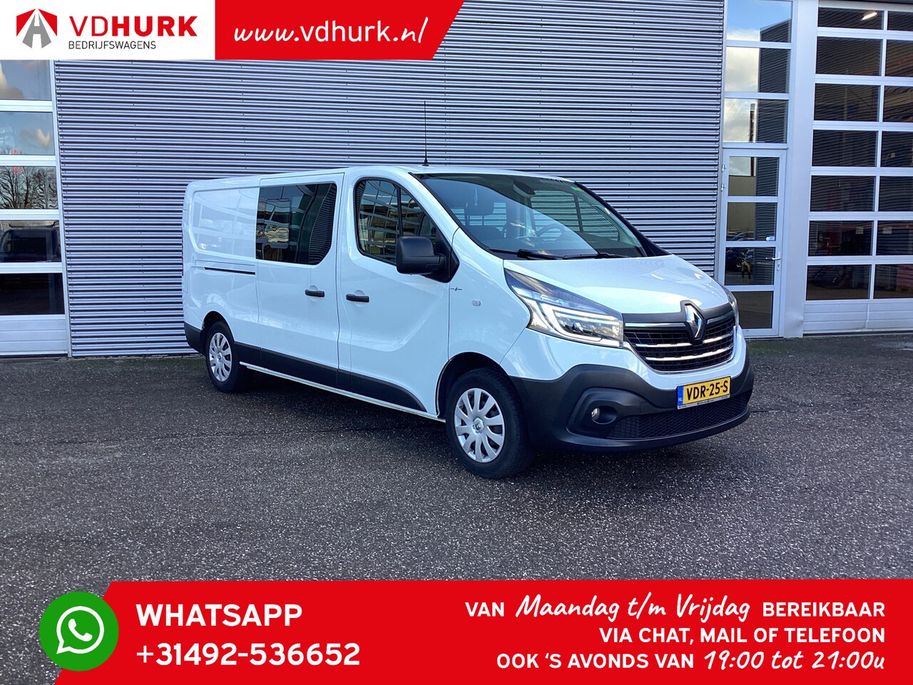 Renault Trafic - 2.0 dCi 120 pk L2 DC Dubbel Cabine LED/ 2x Schuifdeur/ Navi/ Carplay/ Climate/ Camera/ PDC - AutoWereld.nl