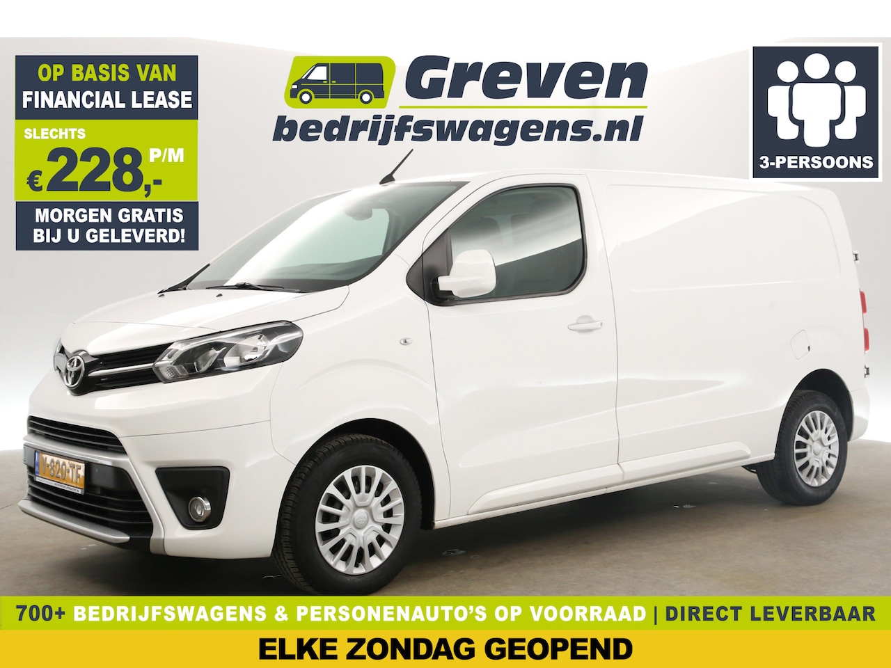 Toyota ProAce Worker - 2.0 D-4D L2H1 Clima Cruise Navigatie PDC Trekhaak 3 Persoons Elektrpakket - AutoWereld.nl