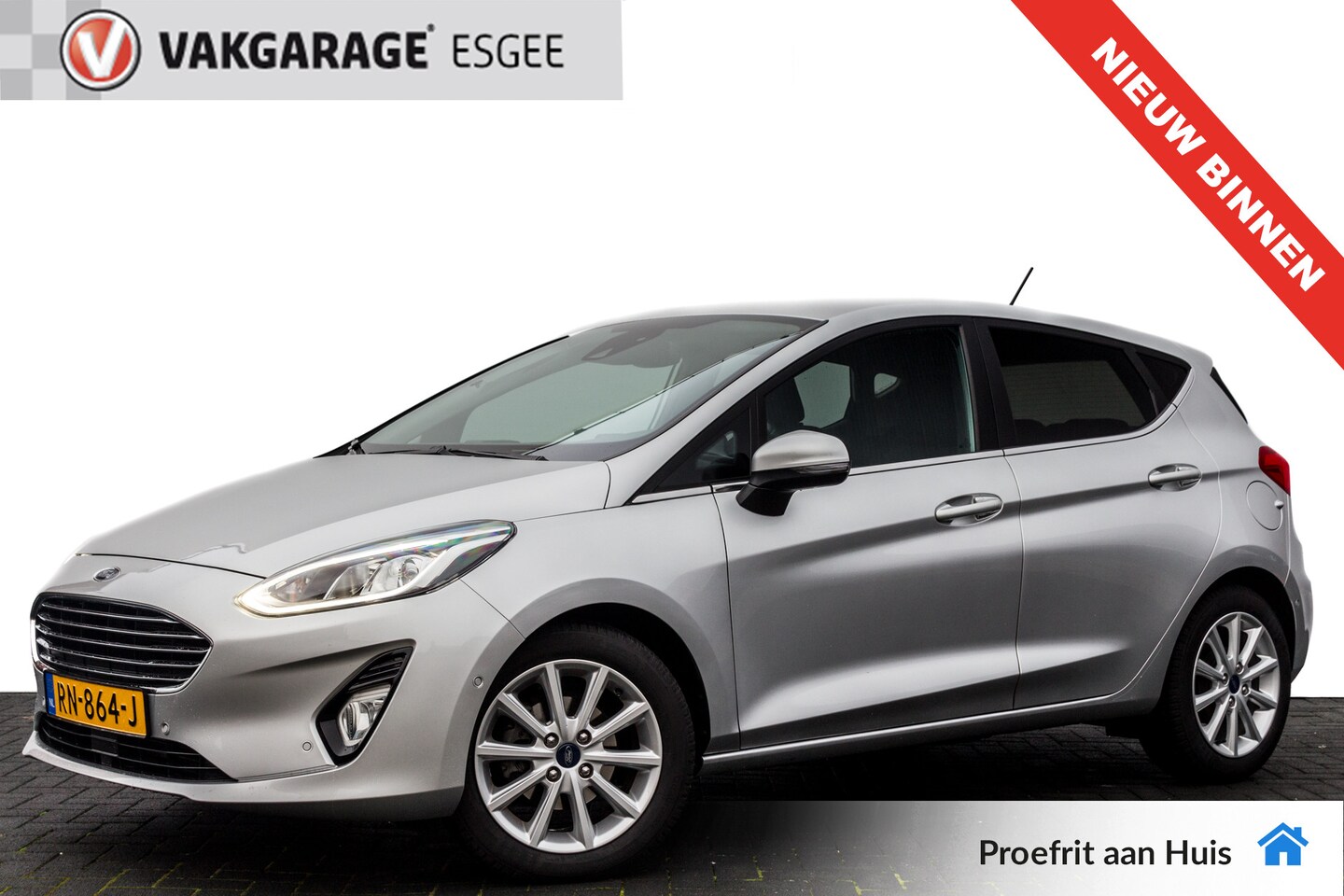 Ford Fiesta - 1.0 EcoBoost Titanium AUTOMAAT RIJKLAAR. 1 e EIGN | Navigatie | DAB | 16' LMV | PDC V/A | - AutoWereld.nl