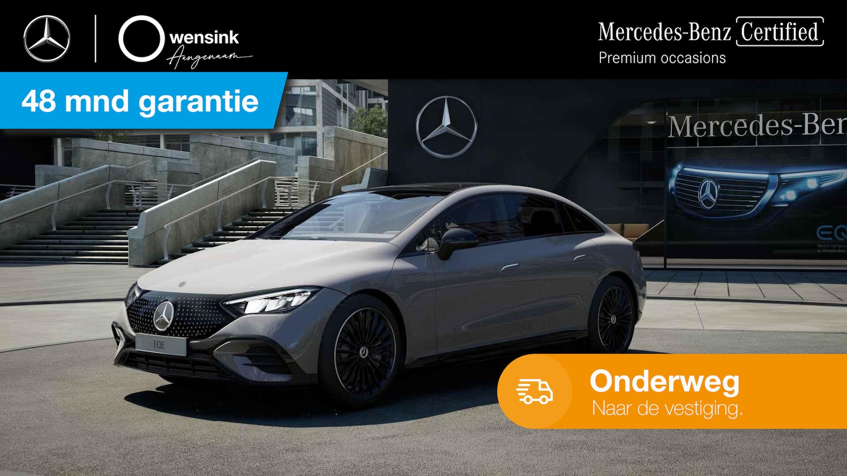 Mercedes-Benz EQE - 350 AMG Line 89 kWh | Luchtvering | Panoramadak | Burmester | 21" lichtmetalen velgen | - AutoWereld.nl