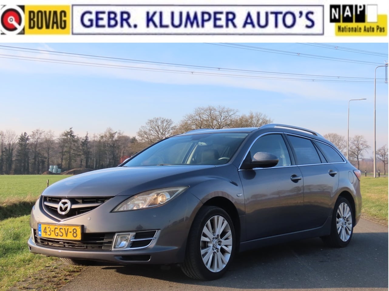 Mazda 6 Sportbreak - 1.8 Touring Airco/ECC, Cruise, Trekhaak, 2e Eig., PDC - AutoWereld.nl