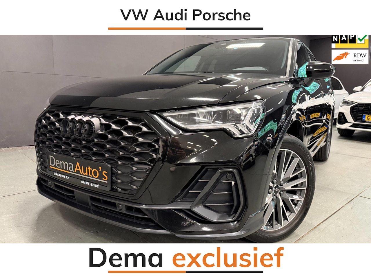 Audi Q3 Sportback - 45 TFSI e 3XS-LINE BLACKLINE NAVI/V-COCKPIT/DAB/CARPLAY/LEDER/// - AutoWereld.nl