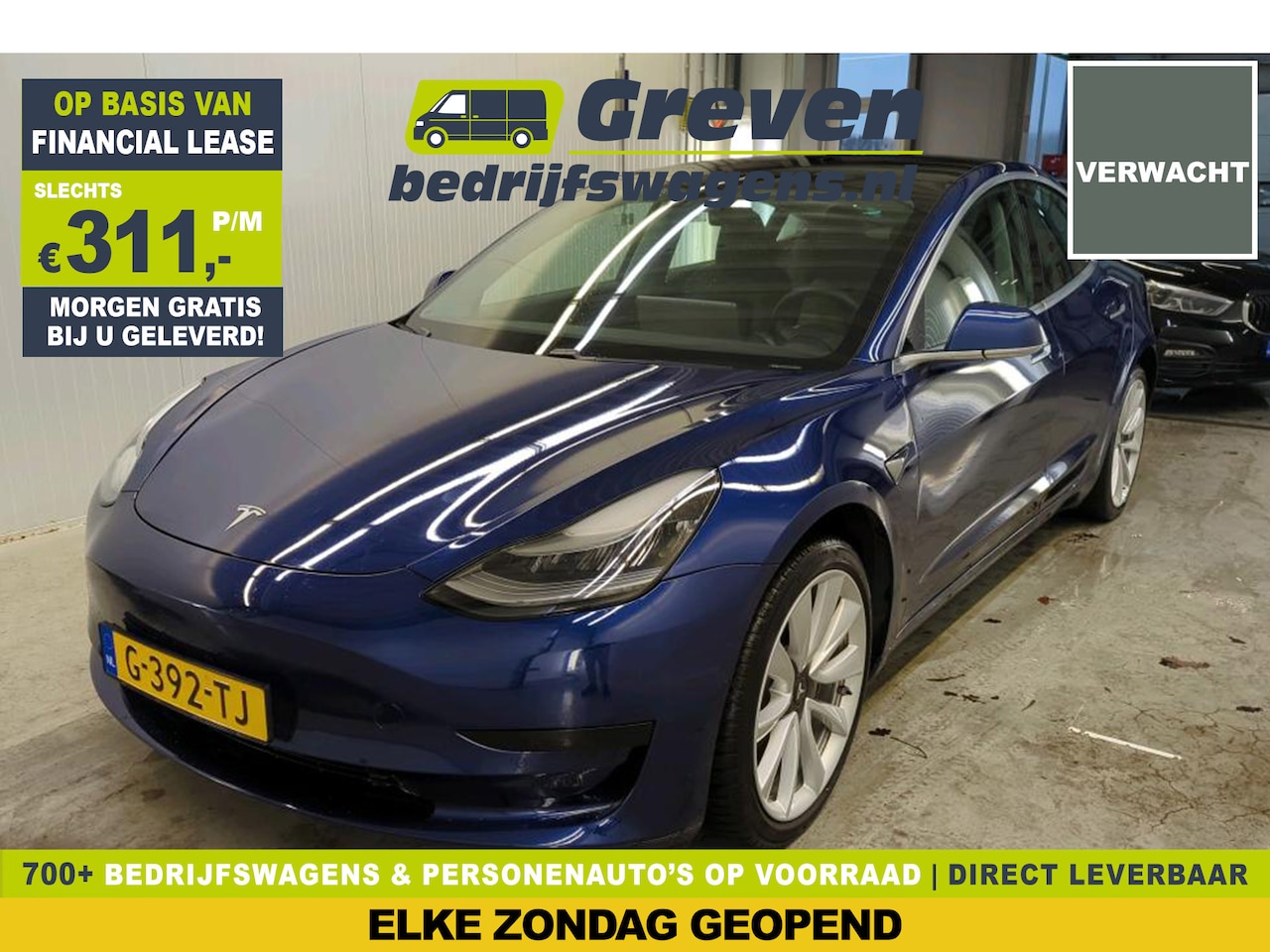 Tesla Model 3 - Standard RWD Plus 50kWh VERWACHT 238PK Autopilot 360Camera Pano LED Clima Navigatie Virtua - AutoWereld.nl