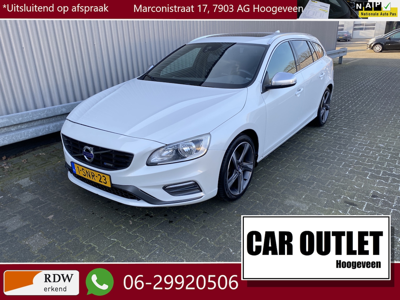 Volvo V60 - 1.6 T3 R-Design 156Dkm.NAP, Leer/Alc. Clima, CC, Navi, Schuif/Kanteldak, PDC, LM, Afn.Trek - AutoWereld.nl