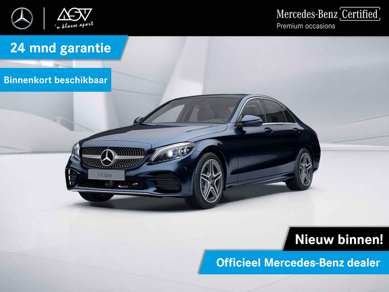 Mercedes-Benz C-klasse - 180 Business Solution AMG | Panorama - Schuifdak | 360° Camera | Sfeerverlichting | DAB+ R - AutoWereld.nl