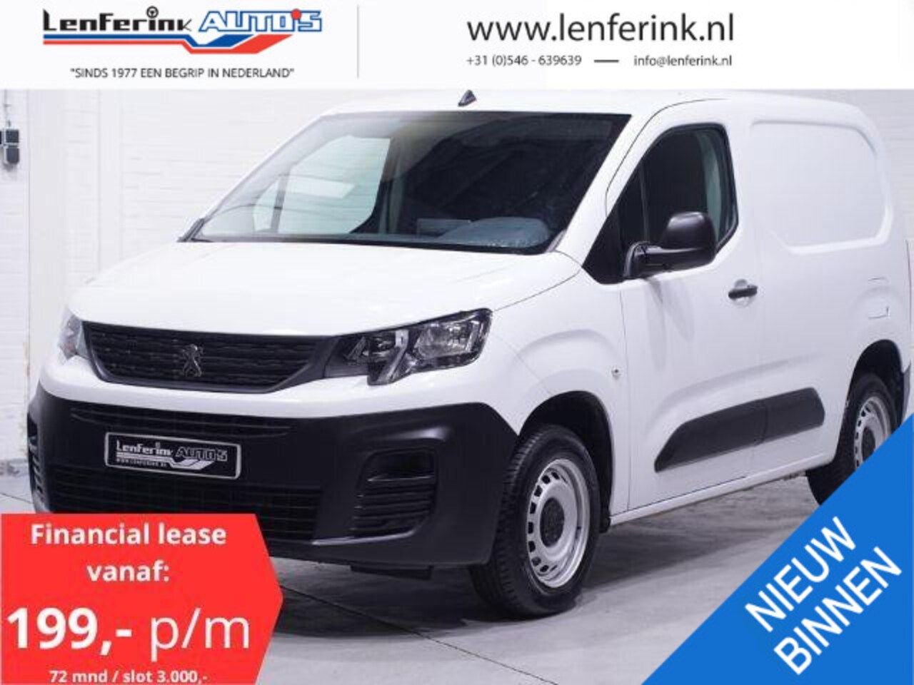 Peugeot Partner - 1.5 BlueHDi 100 pk L1 Airco, Apple Carplay Cruise Control, Laadruimte pakket, PDC achter, - AutoWereld.nl