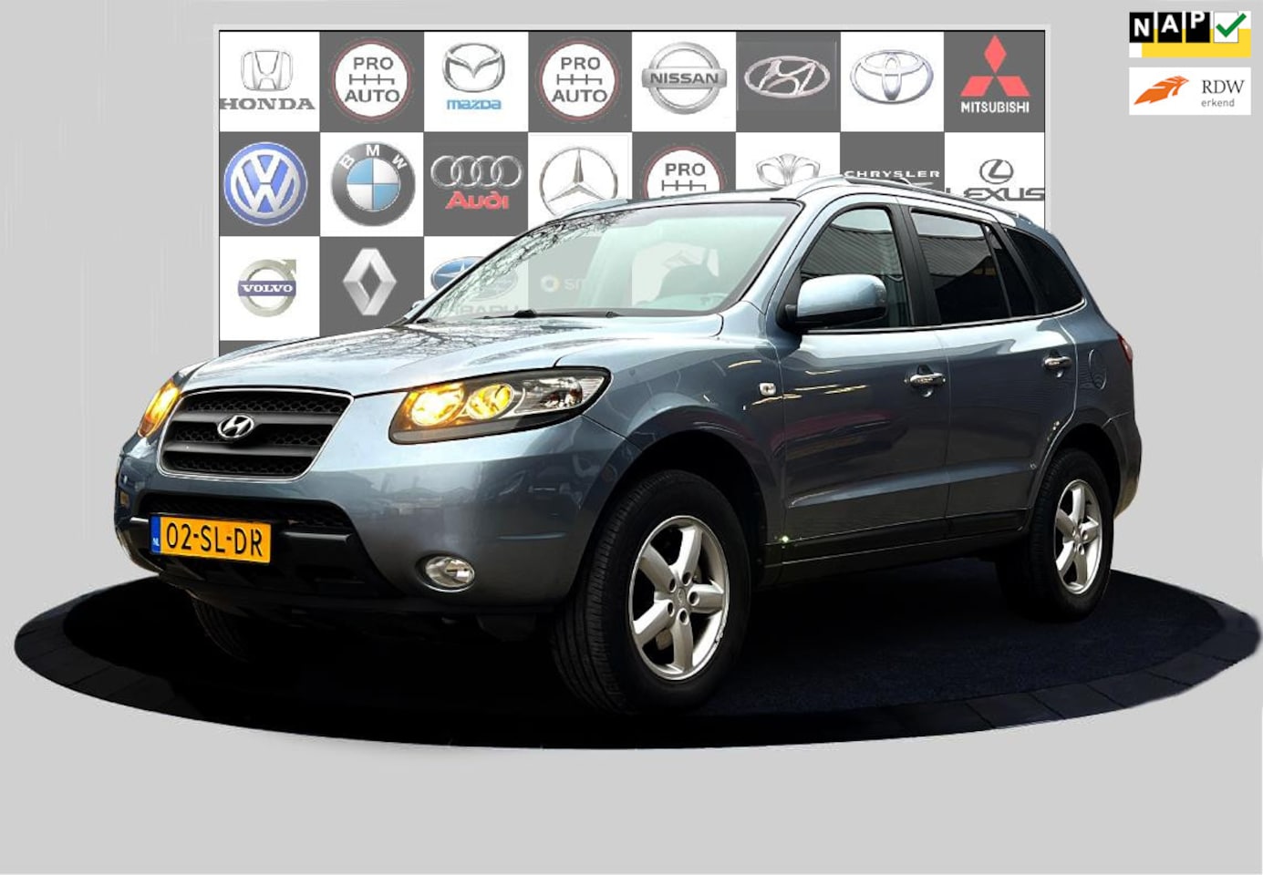 Hyundai Santa Fe - 2.7i V6 4WD Style 7p. Leder_Camera_Trekh - AutoWereld.nl