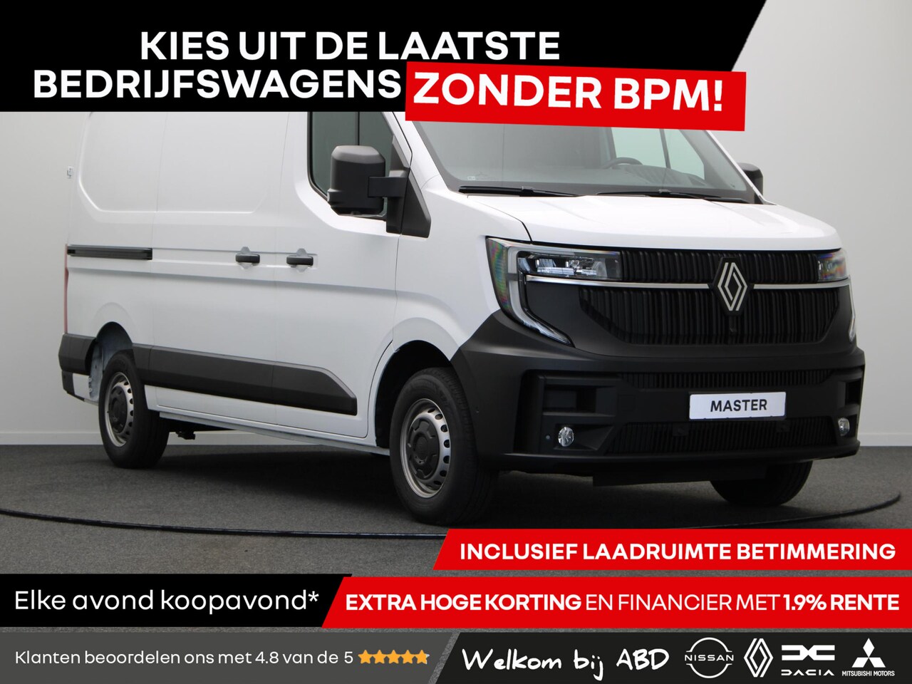 Renault Master - T35 2.0 dCi 130pk L2H2 Advance | Schuifdeur links + rechts | Laadruimtebetimmering | Trekh - AutoWereld.nl