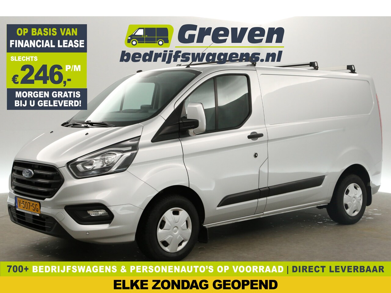 Ford Transit Custom - 280 2.0 TDCI L1H1 131PK Airco Carplay Cruise PDC Navi Stoelverwarming LED Metallic Leder - AutoWereld.nl