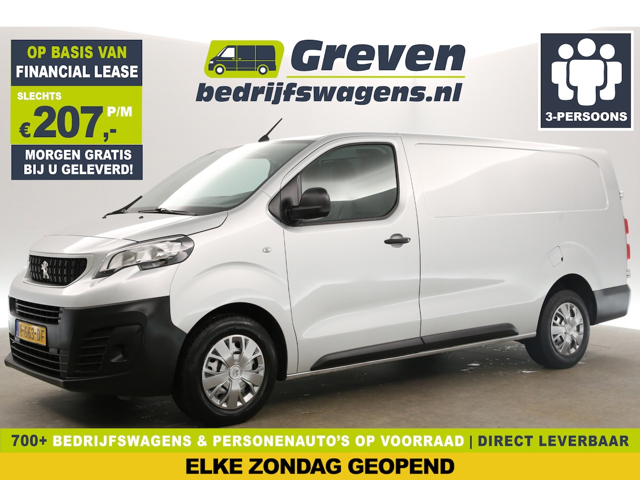 Peugeot Expert - 2.0 BlueHDI L3H1 Airco Cruise Parkeersensoren Trekhaak 3 Persoons Elektrpakket - AutoWereld.nl