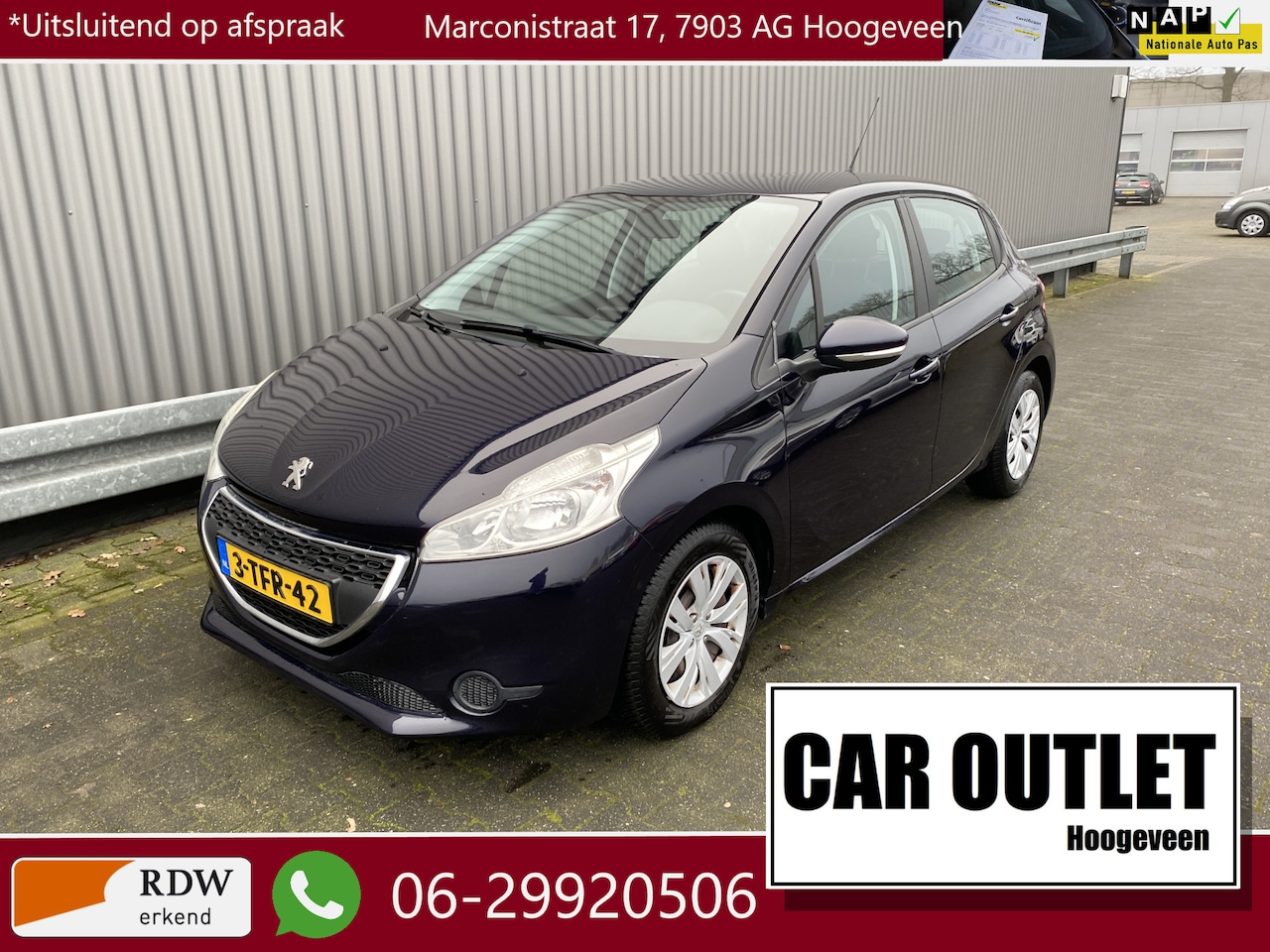 Peugeot 208 - 1.2 VTi Active 167Dkm.NAP, 5-Drs, A/C, Navi, CC, BlueTooth, – Inruil Mogelijk – - AutoWereld.nl