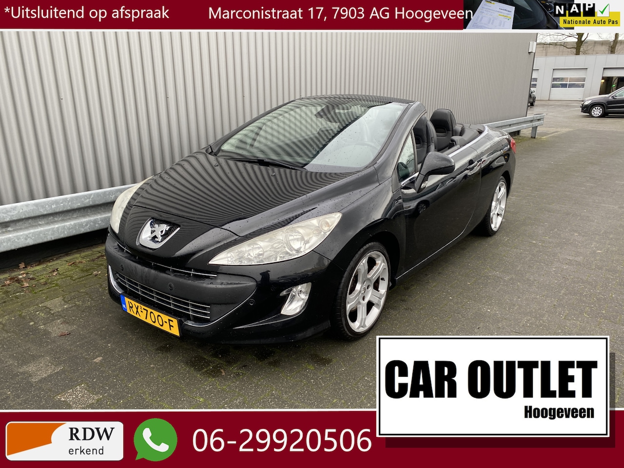 Peugeot 308 CC - 1.6 THP Feline Clima, Stoelvw, Stoelventilatie, Leer, Navi, CC, PDC v/a, LM, – Inruil Moge - AutoWereld.nl