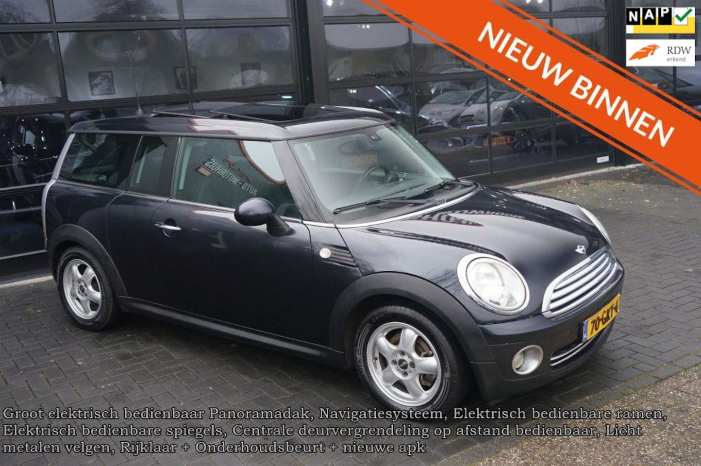 MINI Clubman - 1.6 Cooper Pepper Mini 1.6 Cooper Pepper, Panodak, Airco, Navi, Elek pakket - AutoWereld.nl